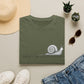 Snail Illustration T-Shirt — “Beware I Am a Dilly-Dally-er” Casual Tee