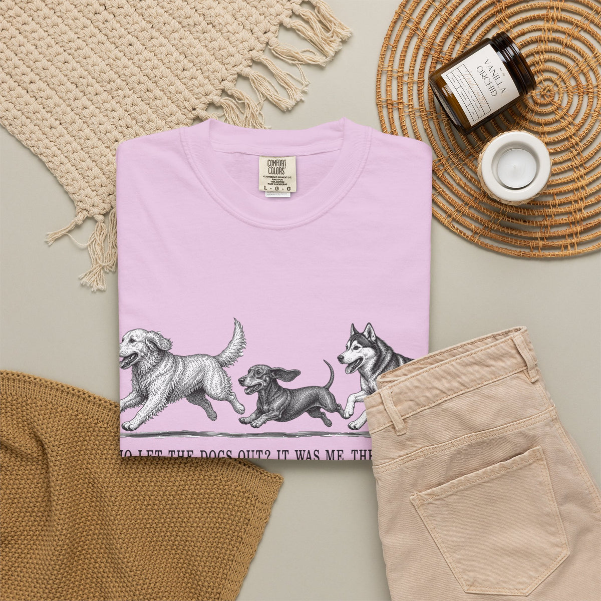 Dog Parade T-Shirt — "Who Let the Dogs Out?" Vintage Puppy Graphic Tee