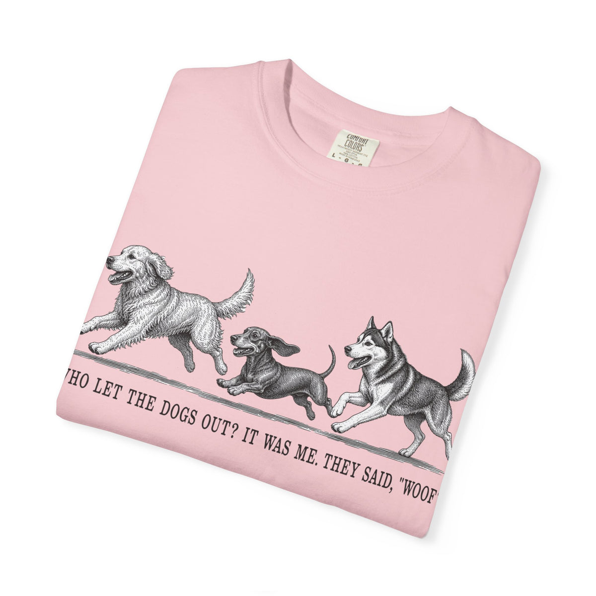 Dog Parade T-Shirt — "Who Let the Dogs Out?" Vintage Puppy Graphic Tee