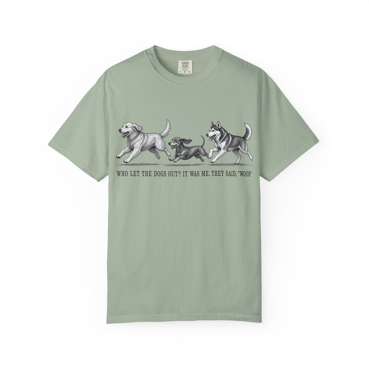 Dog Parade T-Shirt — "Who Let the Dogs Out?" Vintage Puppy Graphic Tee