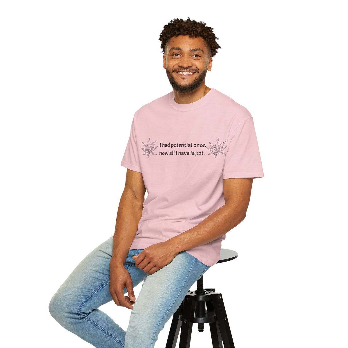 Cannabis Humor T-Shirt — "I had potential once, now all I have is pot."