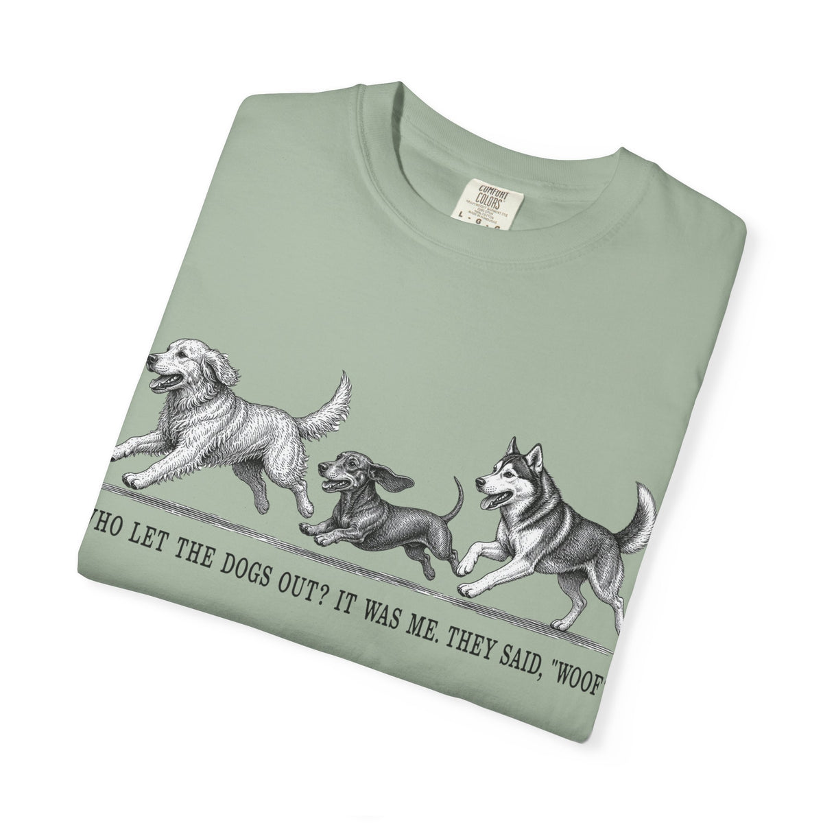 Dog Parade T-Shirt — "Who Let the Dogs Out?" Vintage Puppy Graphic Tee