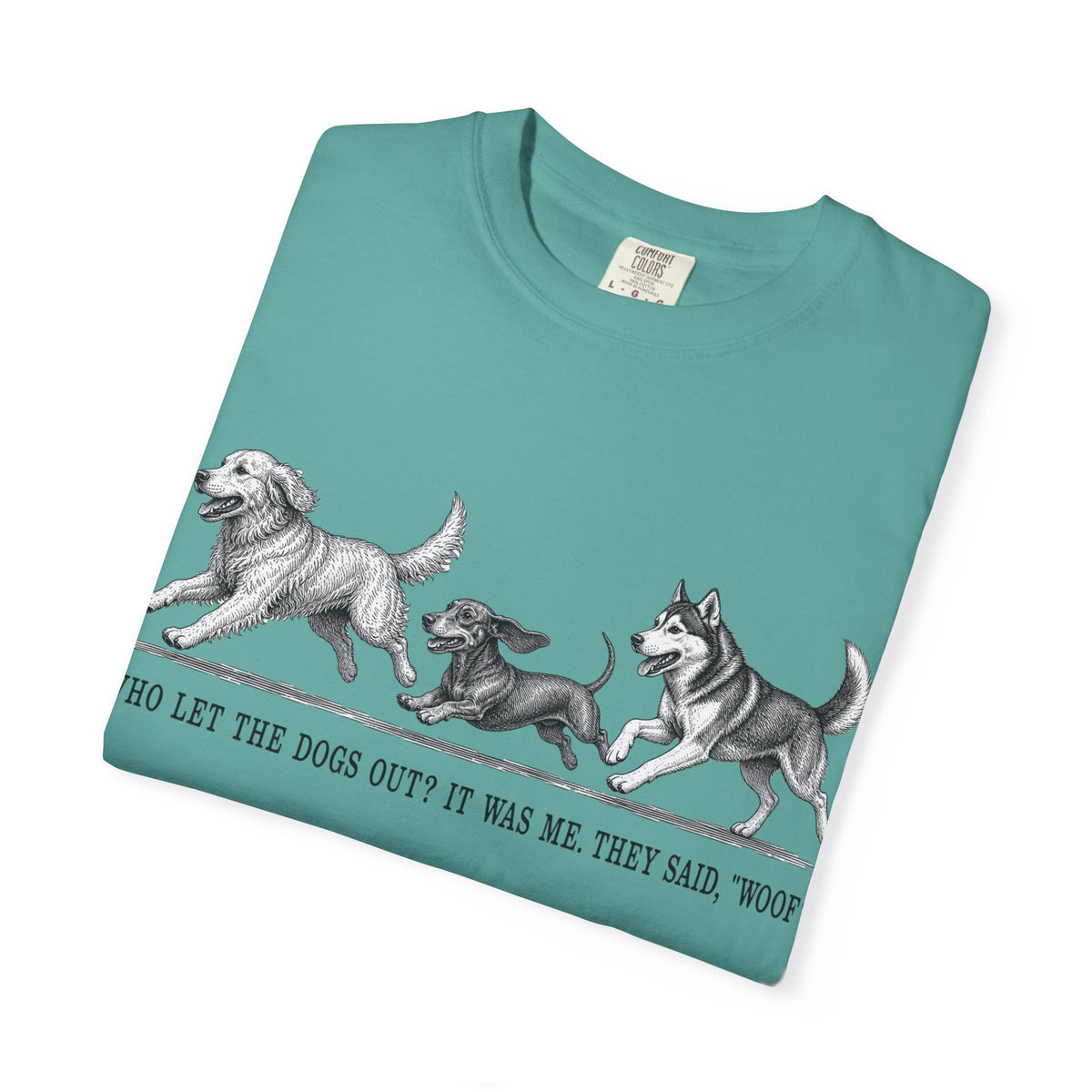 Dog Parade T-Shirt — "Who Let the Dogs Out?" Vintage Puppy Graphic Tee