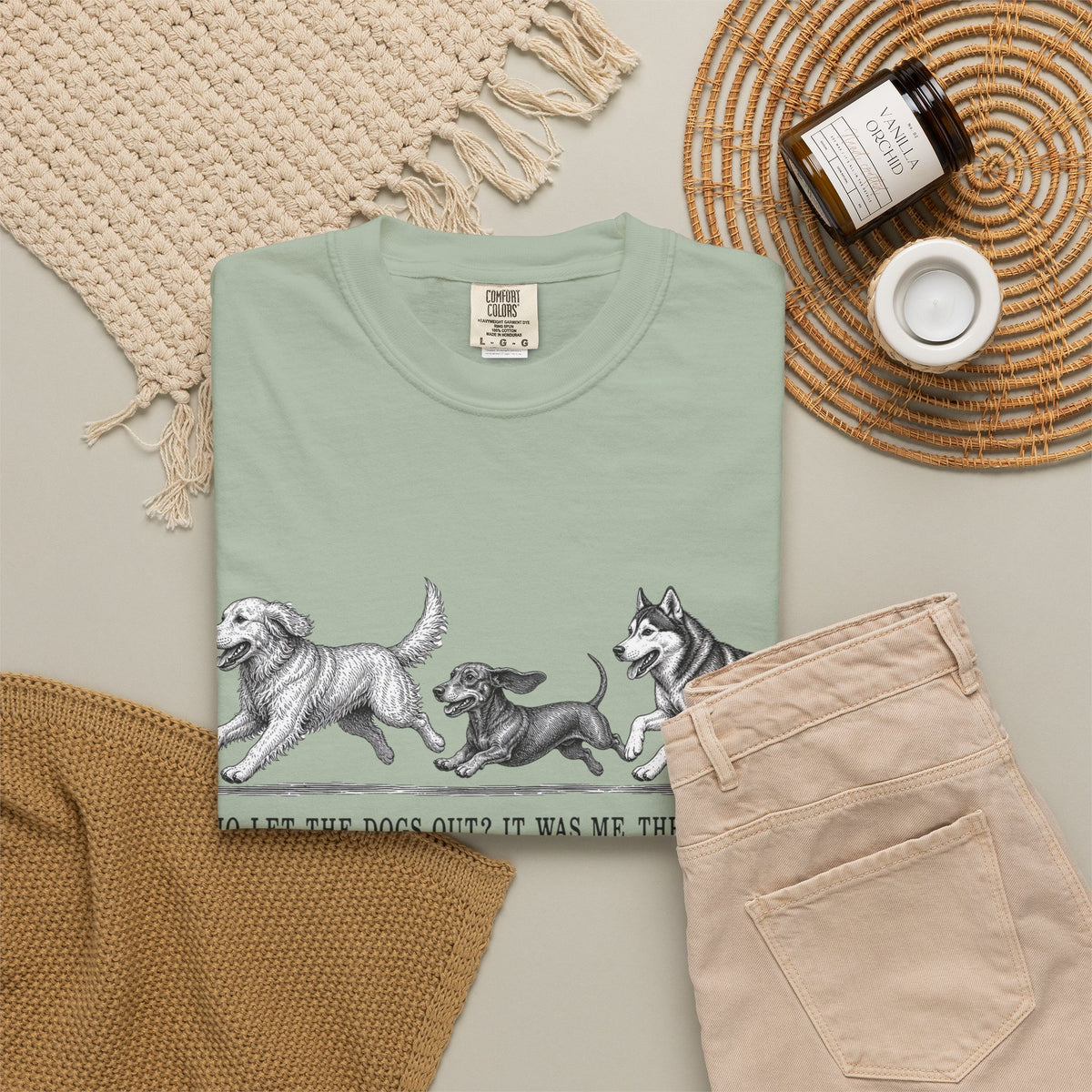 Dog Parade T-Shirt — "Who Let the Dogs Out?" Vintage Puppy Graphic Tee