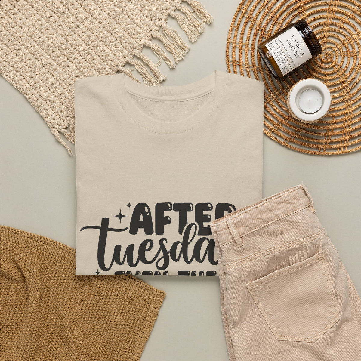Graphic Tee — "After Tuesday Even The Calendar Says WTF" Funny Casual Shirt