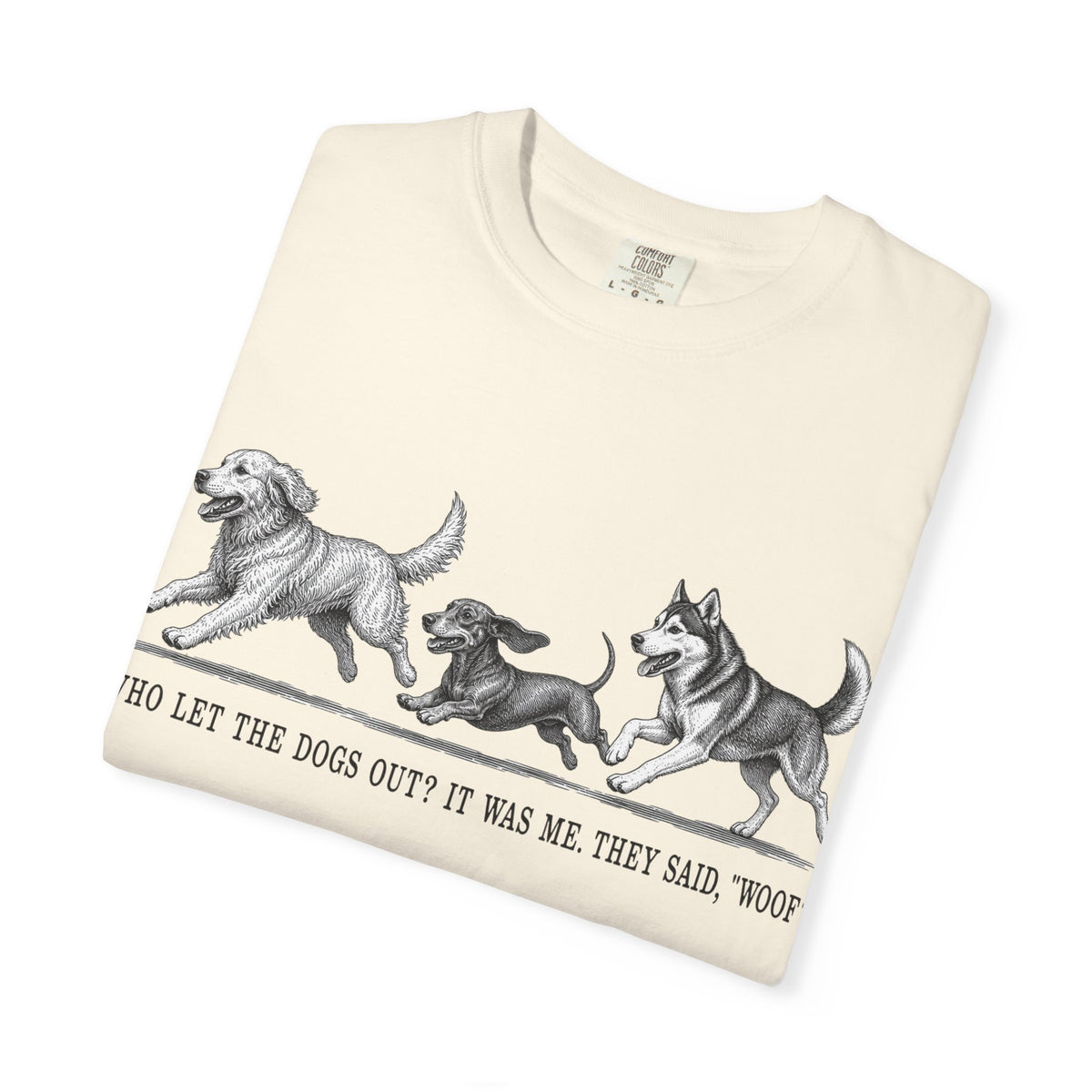 Dog Parade T-Shirt — "Who Let the Dogs Out?" Vintage Puppy Graphic Tee
