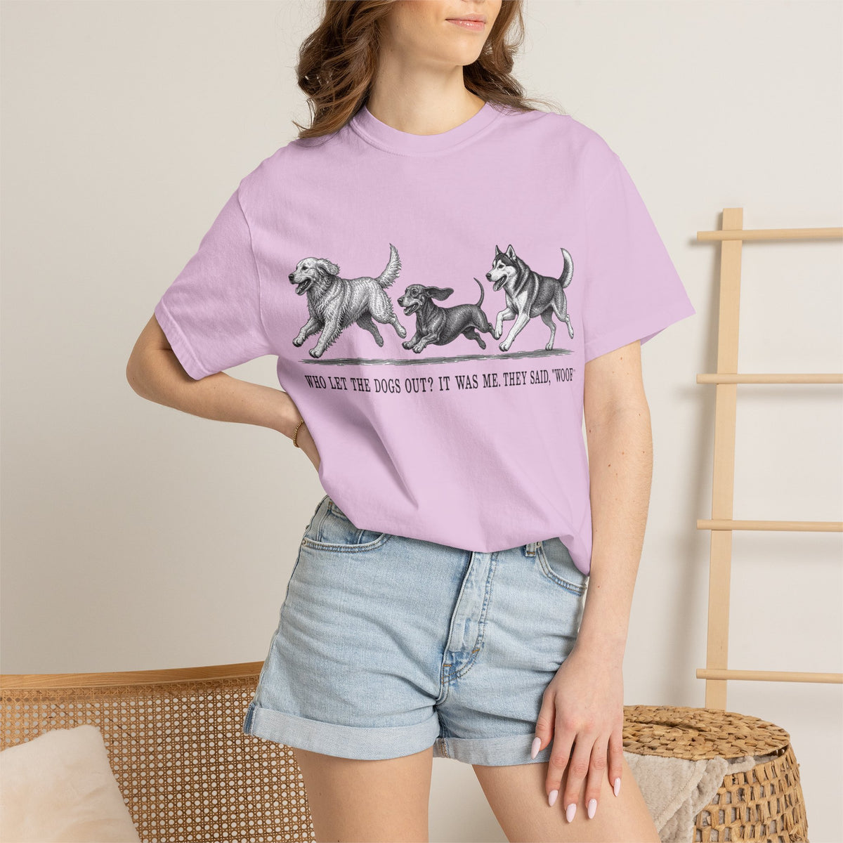 Dog Parade T-Shirt — "Who Let the Dogs Out?" Vintage Puppy Graphic Tee