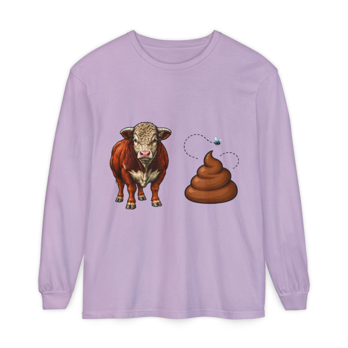 Bull & Poo Graphic Long Sleeve Tee