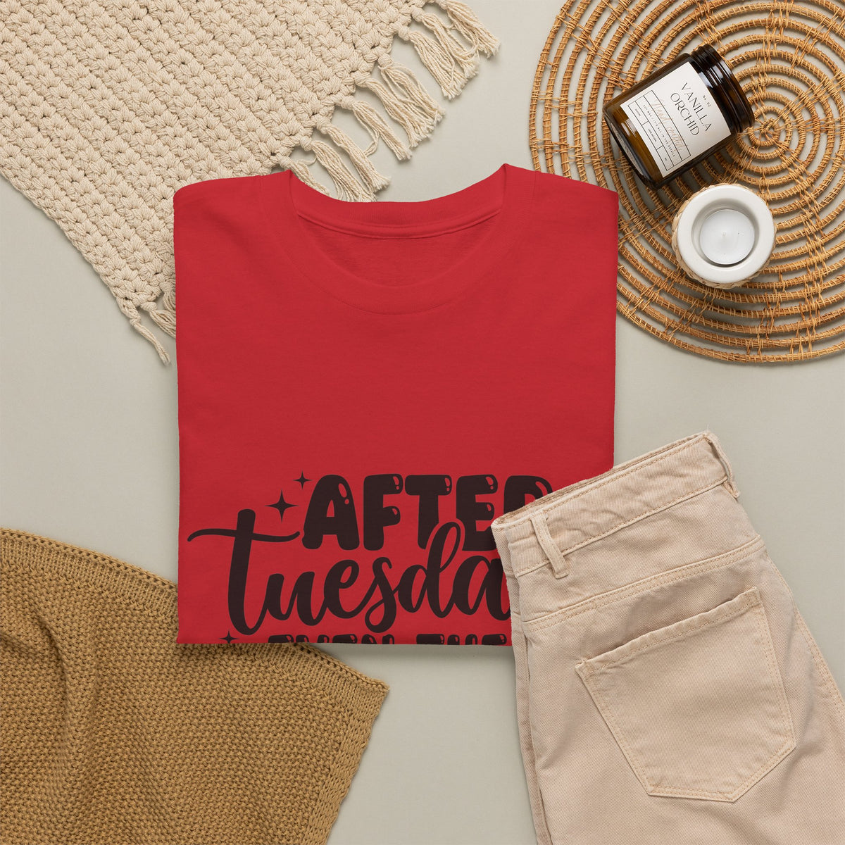 Graphic Tee — "After Tuesday Even The Calendar Says WTF" Funny Casual Shirt