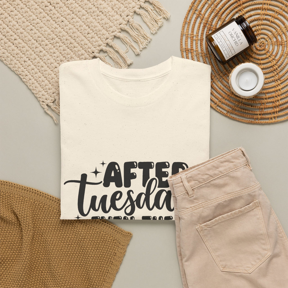 Graphic Tee — "After Tuesday Even The Calendar Says WTF" Funny Casual Shirt