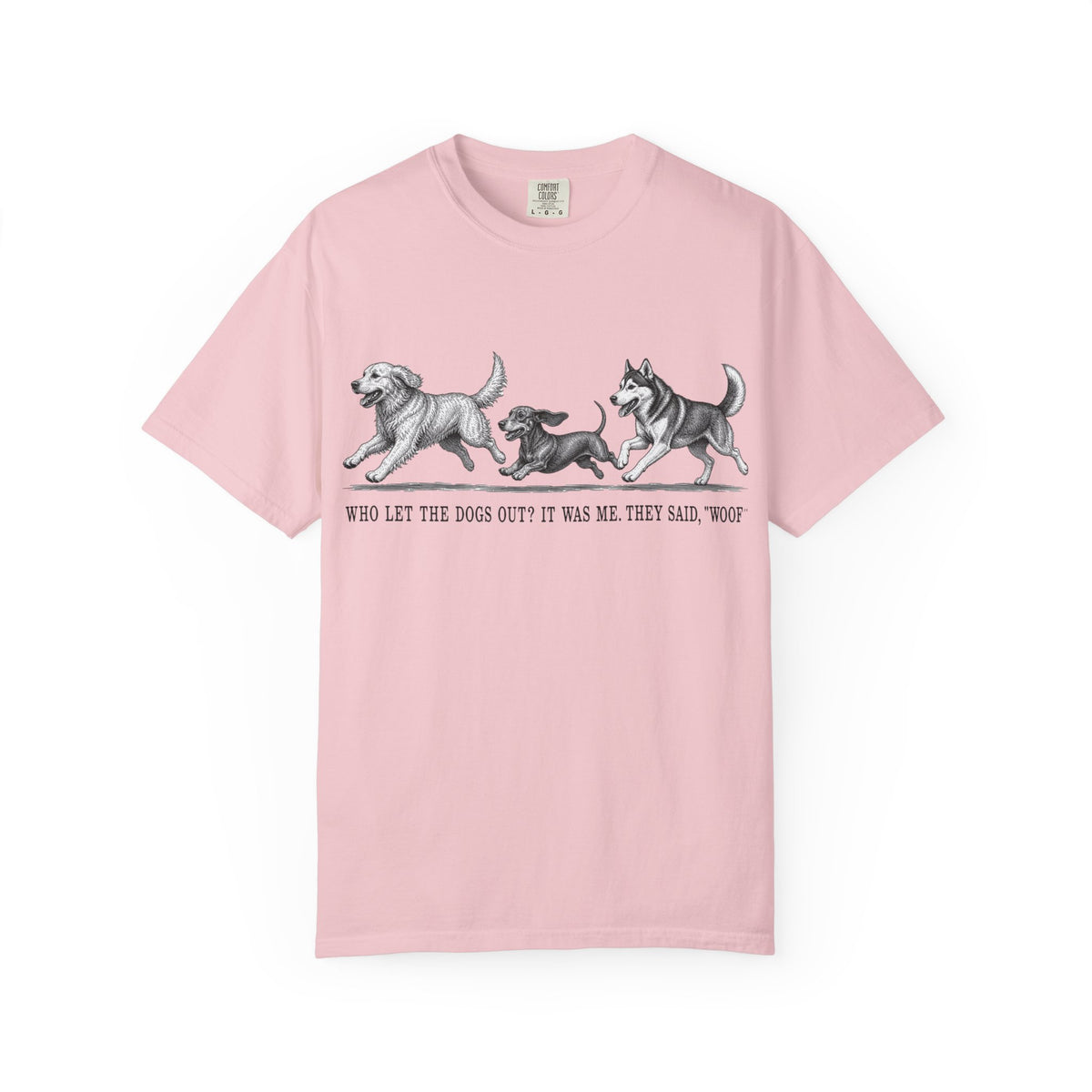 Dog Parade T-Shirt — "Who Let the Dogs Out?" Vintage Puppy Graphic Tee
