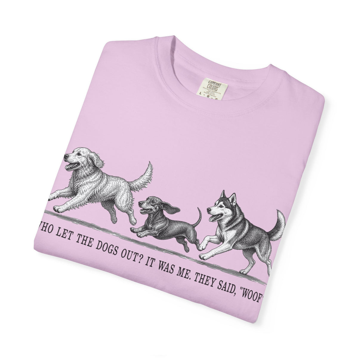 Dog Parade T-Shirt — "Who Let the Dogs Out?" Vintage Puppy Graphic Tee