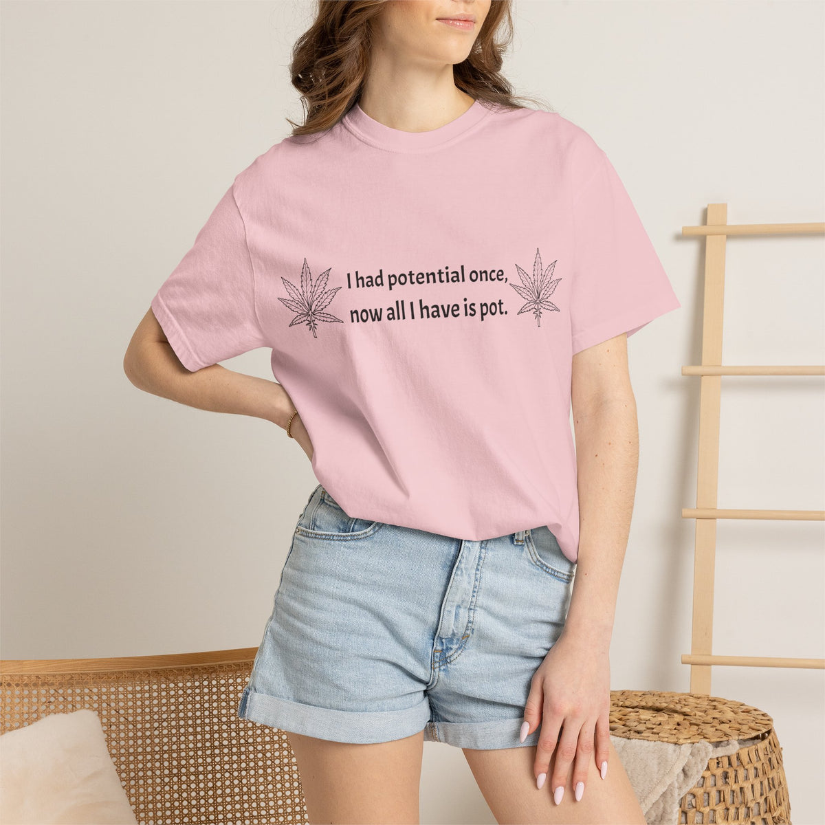 Cannabis Humor T-Shirt — "I had potential once, now all I have is pot."
