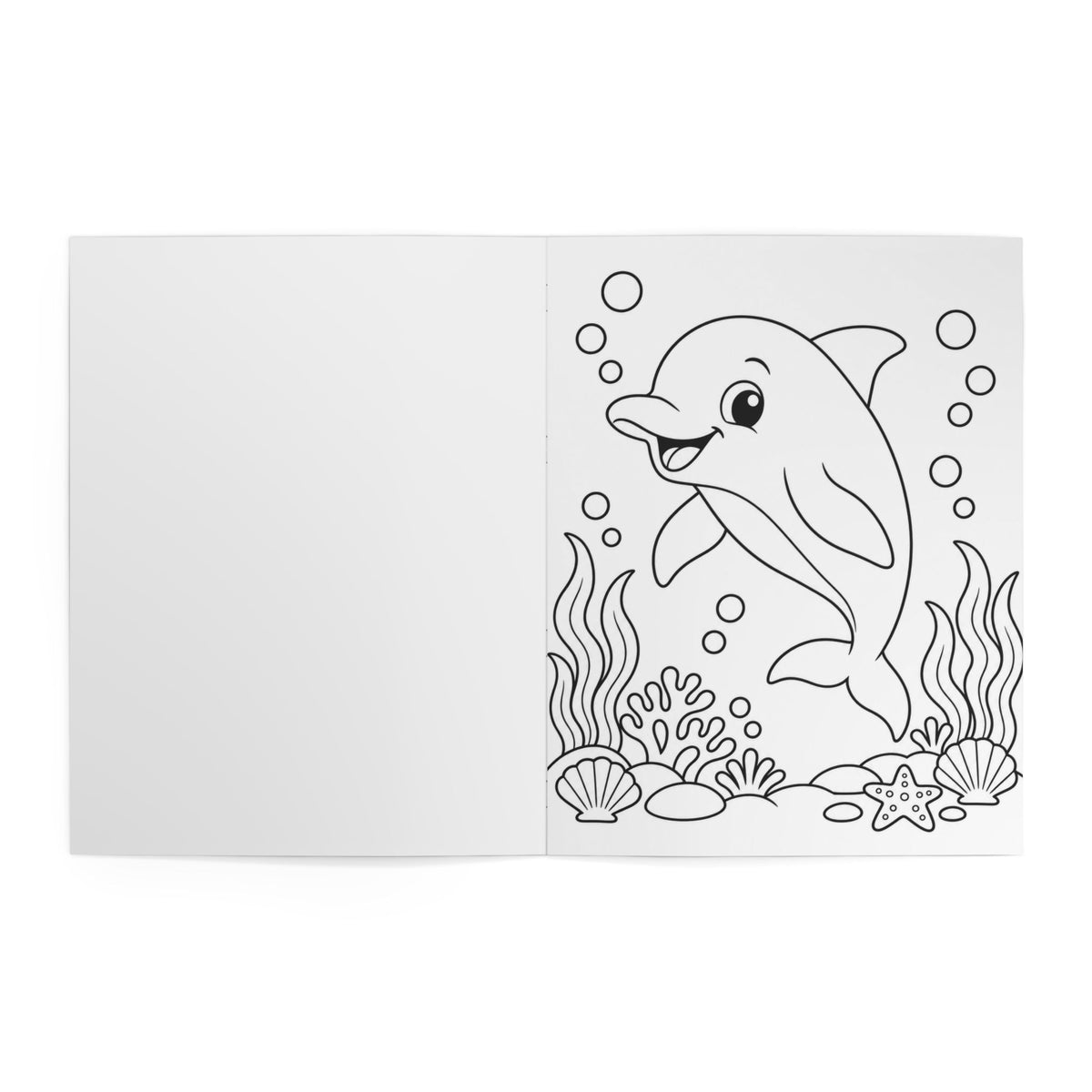 Little Fins, Big Colors: My First Happy Sea Animals Coloring Book
