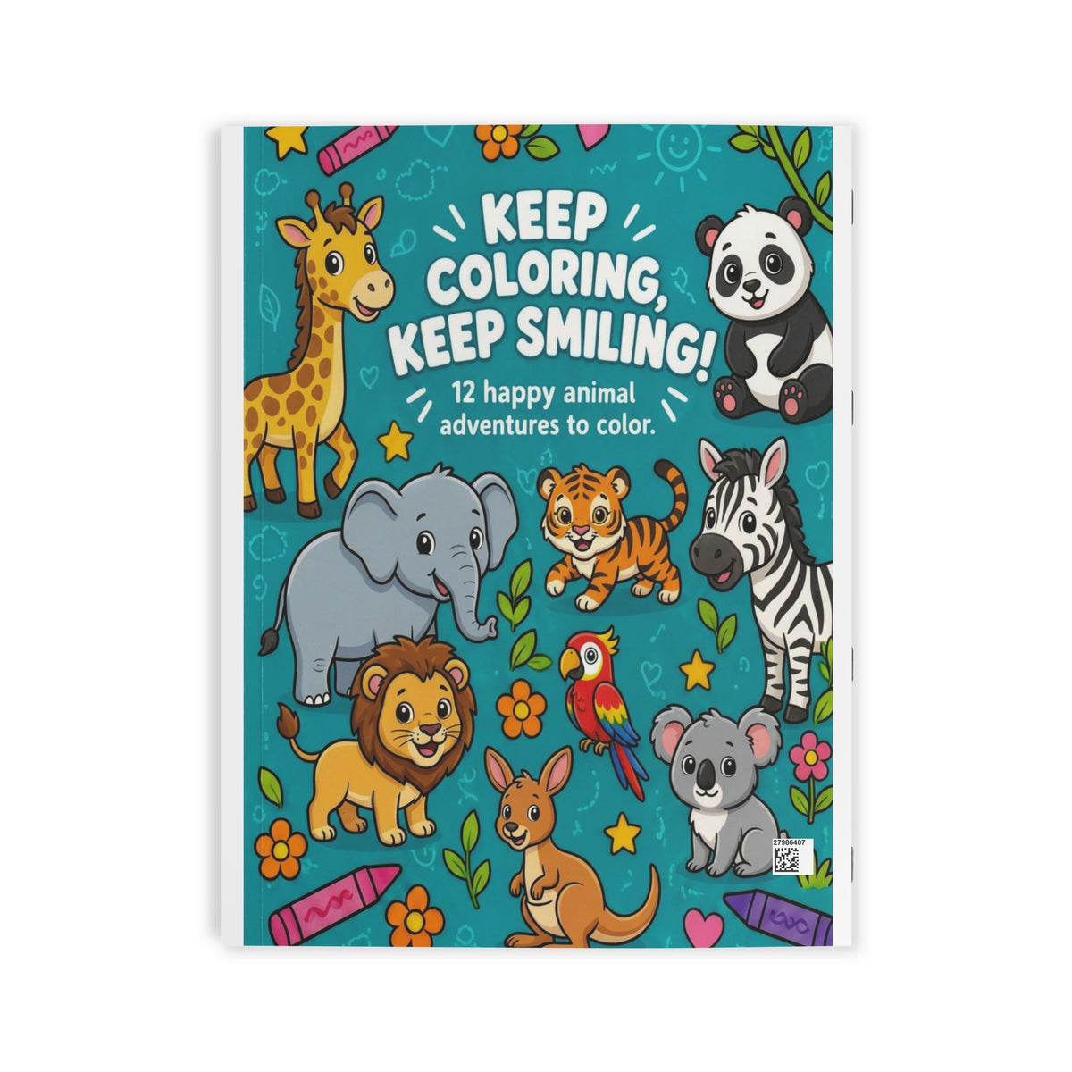 Coloring Book — Little Paws, Big Colors: My First Happy Zoo Animal Coloring Book (Kids)
