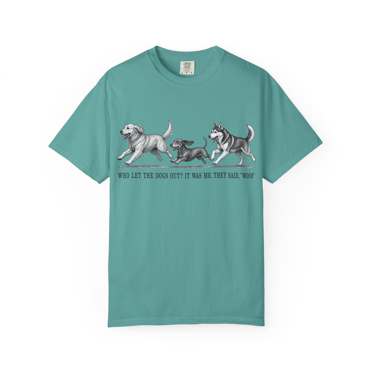 Dog Parade T-Shirt — "Who Let the Dogs Out?" Vintage Puppy Graphic Tee