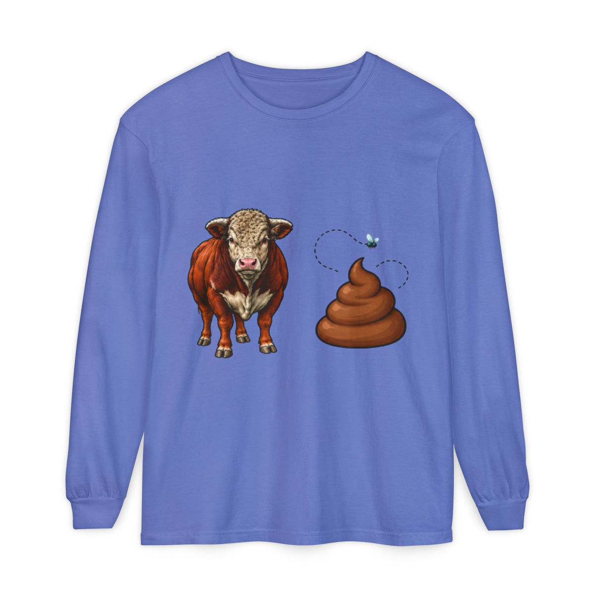 Bull & Poo Graphic Long Sleeve Tee