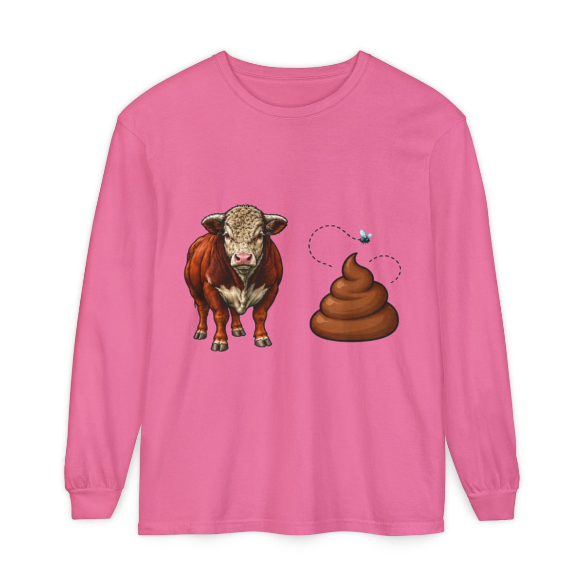 Bull & Poo Graphic Long Sleeve Tee