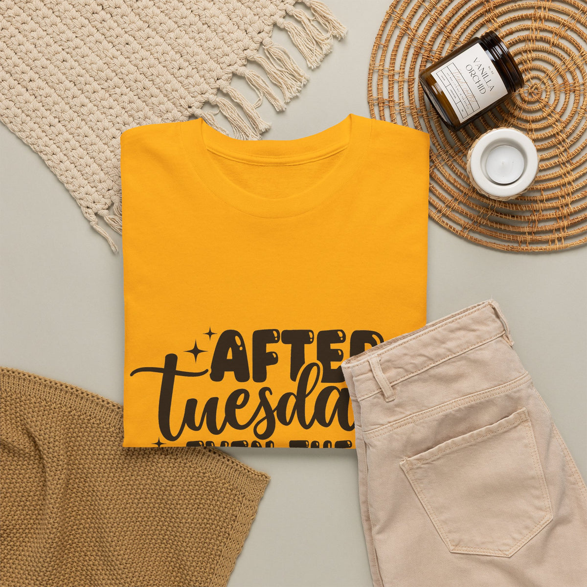 Graphic Tee — "After Tuesday Even The Calendar Says WTF" Funny Casual Shirt