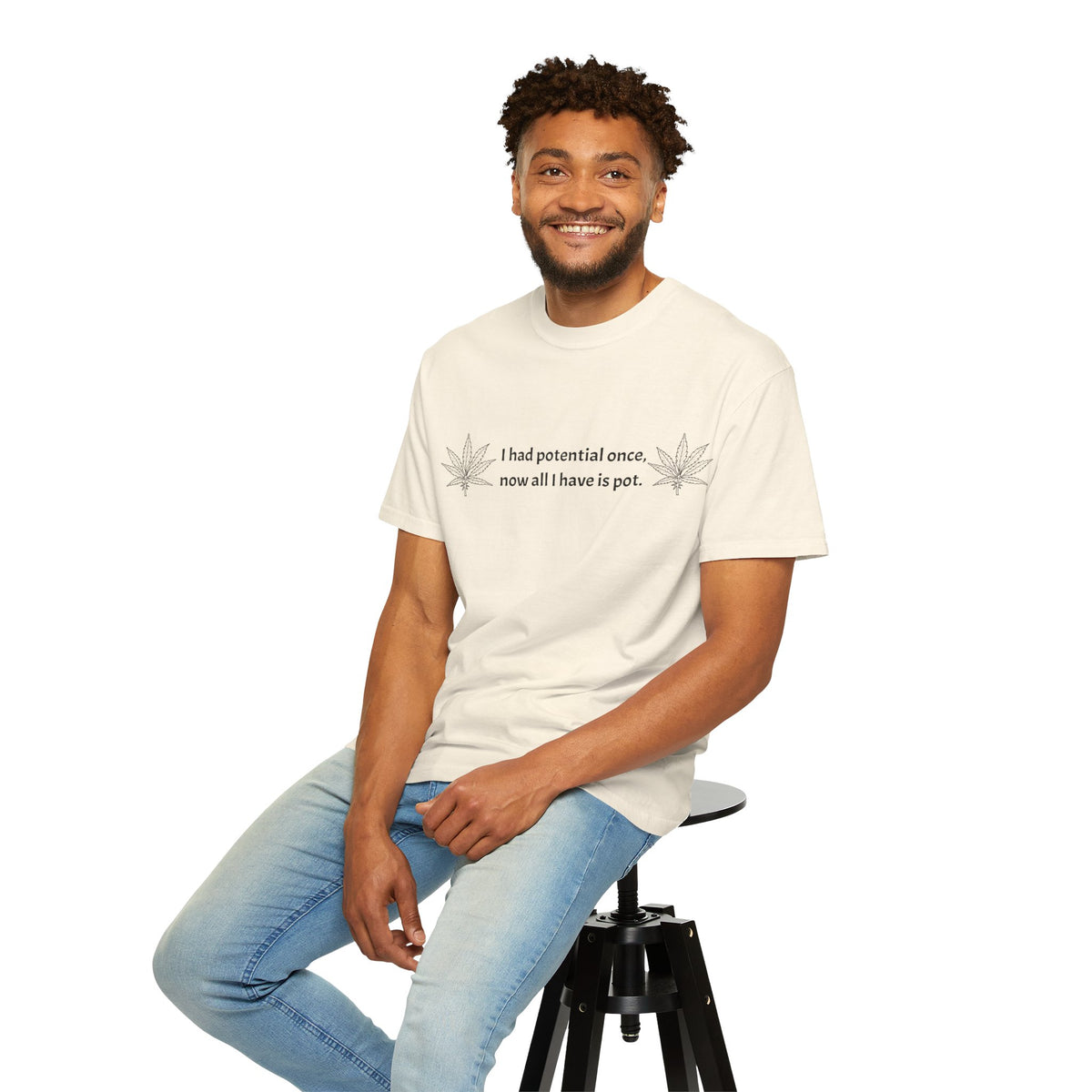 Cannabis Humor T-Shirt — "I had potential once, now all I have is pot."