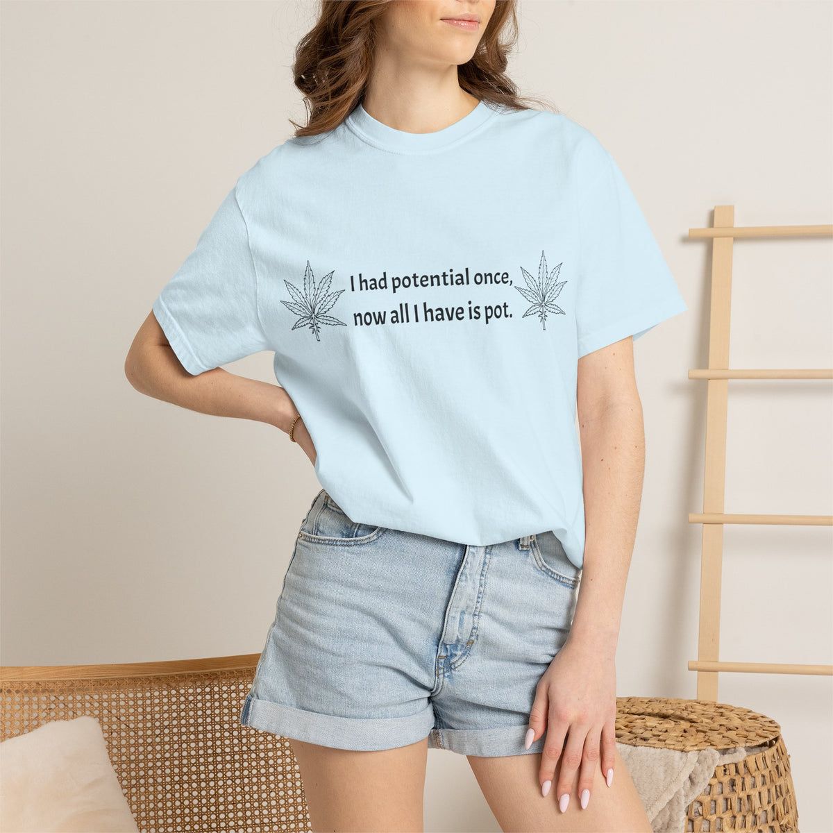 Cannabis Humor T-Shirt — "I had potential once, now all I have is pot."