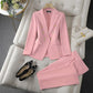 Lapel Button-Down Jacket & Slim-Fit Trousers Suit – 15 Colors XS–XXL