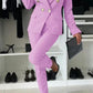 Lapel Button-Down Jacket & Slim-Fit Trousers Suit – 15 Colors XS–XXL