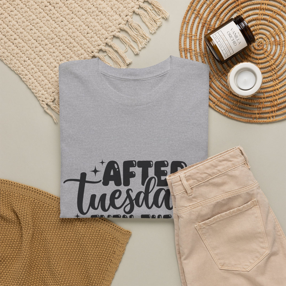 Graphic Tee — "After Tuesday Even The Calendar Says WTF" Funny Casual Shirt