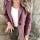 Ins Button Lapel Short Blazer Winter Fashion Commuter Jacket Outwear Women's Clothing