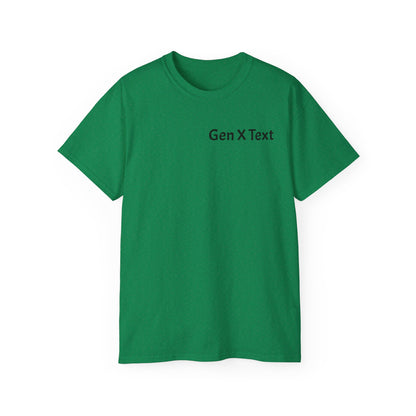 Gen X Text Tee — Retro Text Bubble Shirt with Nostalgic Phrases