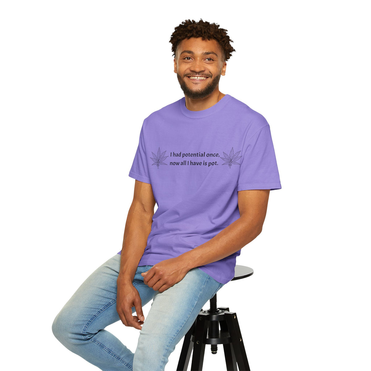 Cannabis Humor T-Shirt — "I had potential once, now all I have is pot."