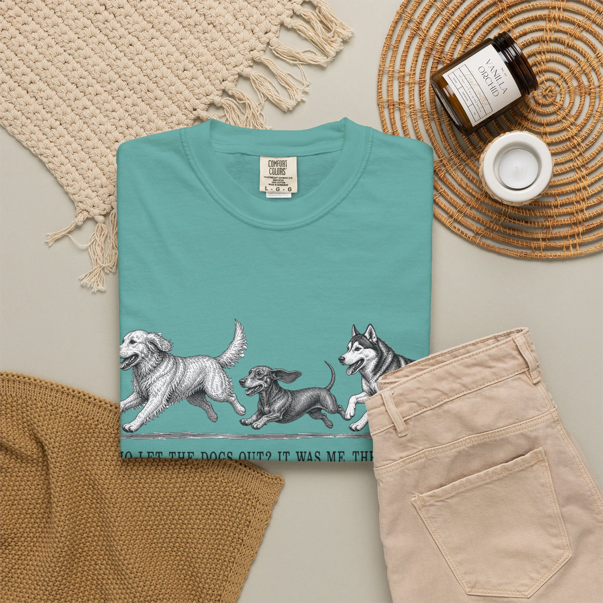 Dog Parade T-Shirt — "Who Let the Dogs Out?" Vintage Puppy Graphic Tee