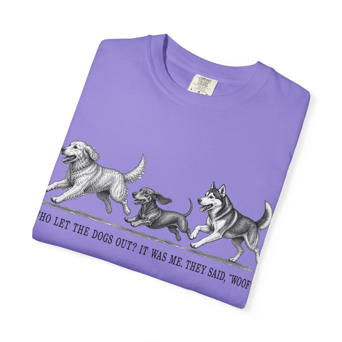 Dog Parade T-Shirt — "Who Let the Dogs Out?" Vintage Puppy Graphic Tee