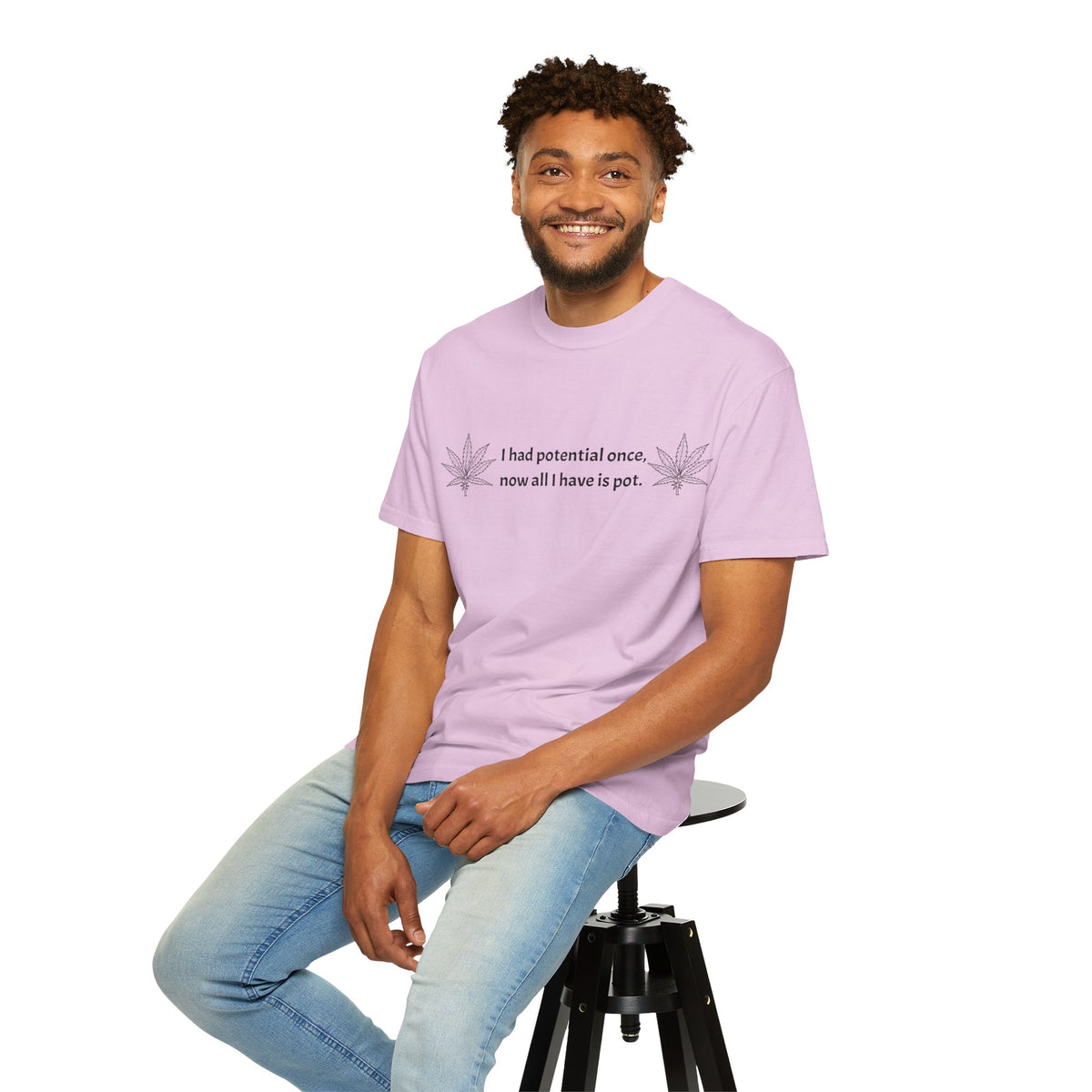 Cannabis Humor T-Shirt — "I had potential once, now all I have is pot."