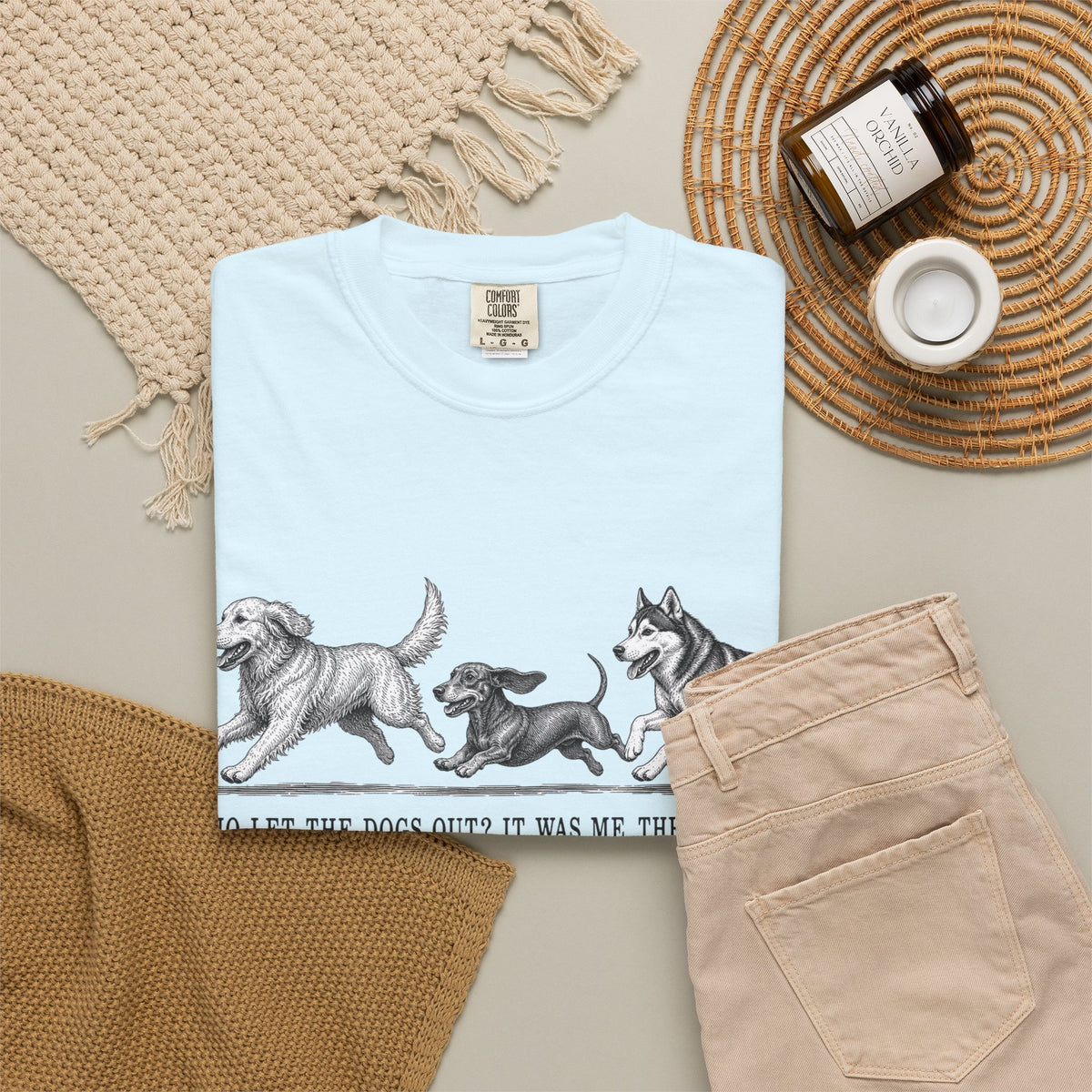 Dog Parade T-Shirt — "Who Let the Dogs Out?" Vintage Puppy Graphic Tee