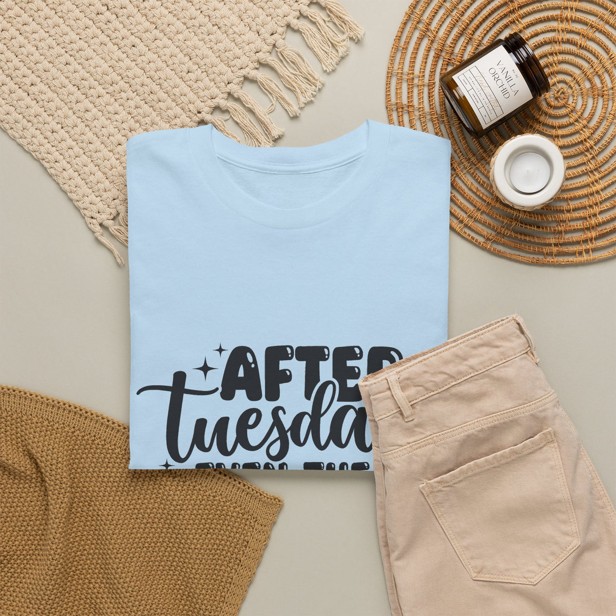 Graphic Tee — "After Tuesday Even The Calendar Says WTF" Funny Casual Shirt