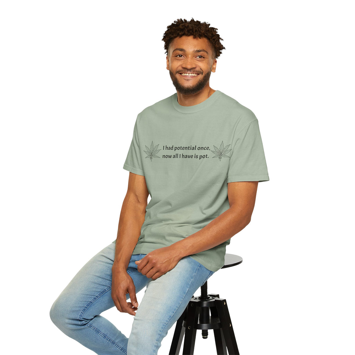 Cannabis Humor T-Shirt — "I had potential once, now all I have is pot."