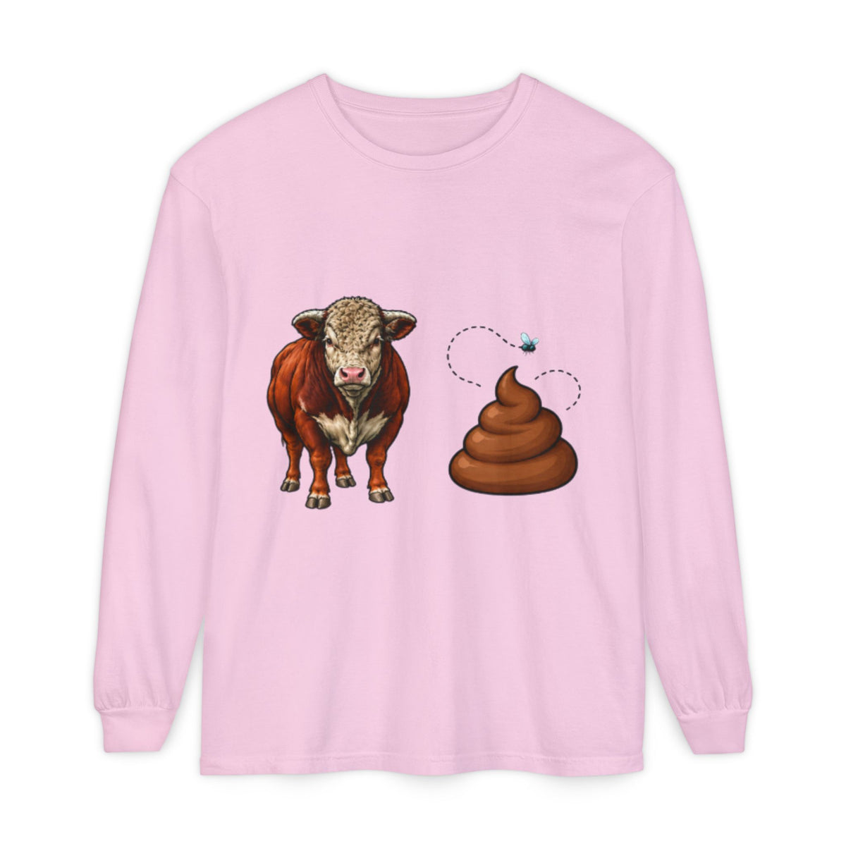 Bull & Poo Graphic Long Sleeve Tee