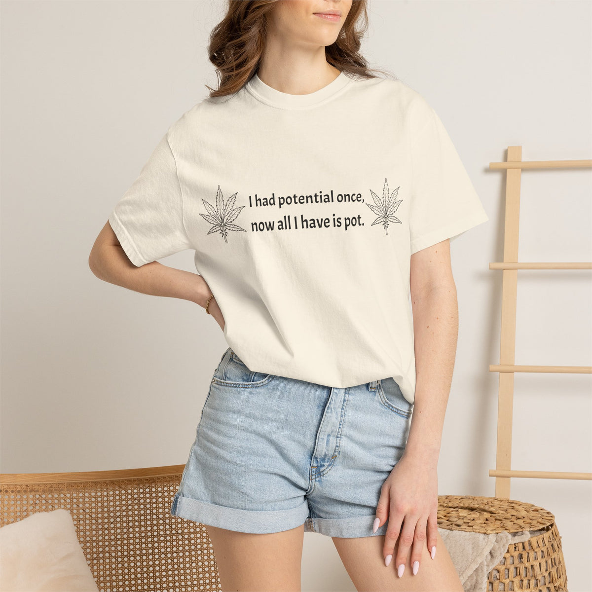 Cannabis Humor T-Shirt — "I had potential once, now all I have is pot."