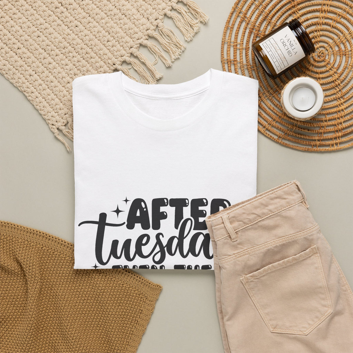 Graphic Tee — "After Tuesday Even The Calendar Says WTF" Funny Casual Shirt