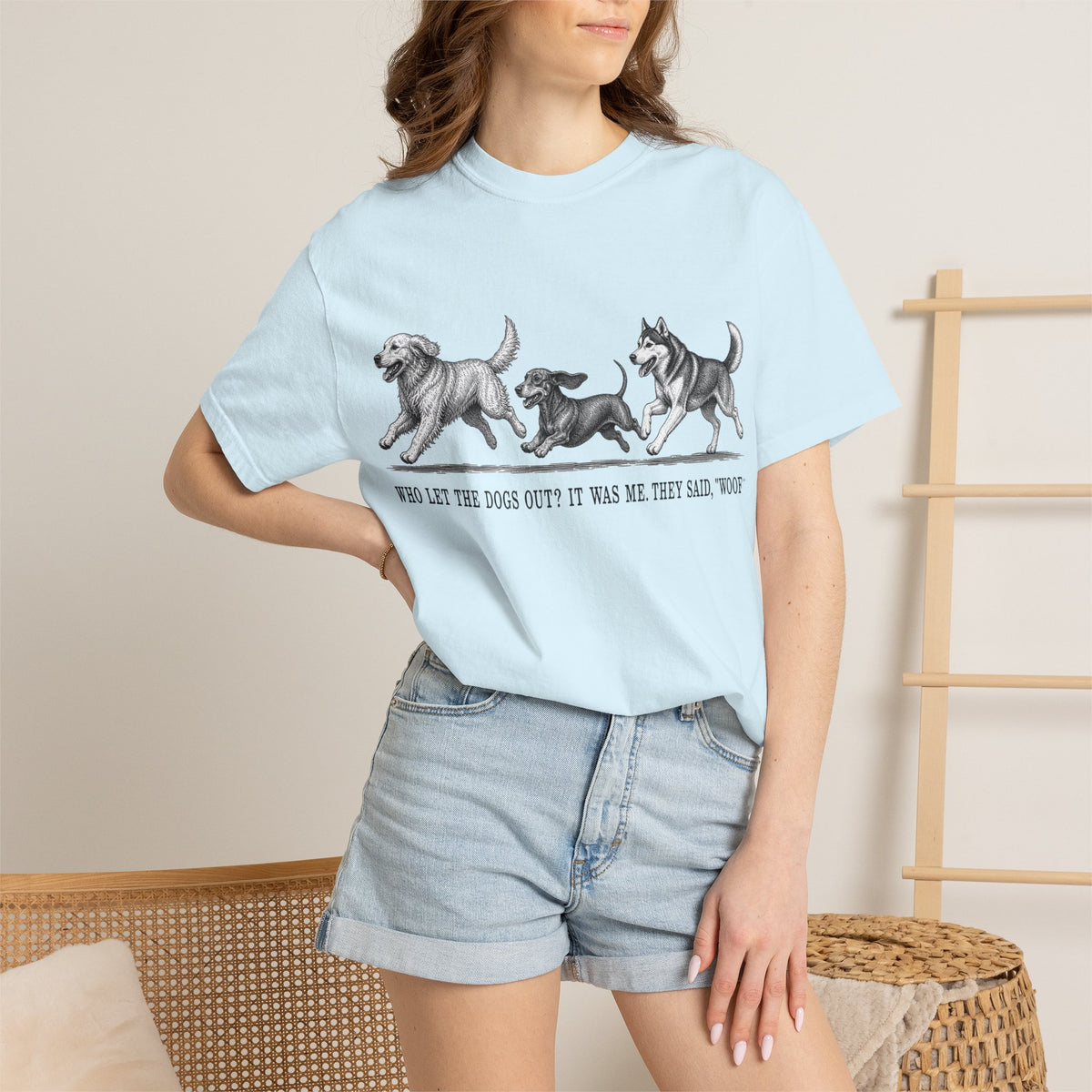 Dog Parade T-Shirt — "Who Let the Dogs Out?" Vintage Puppy Graphic Tee