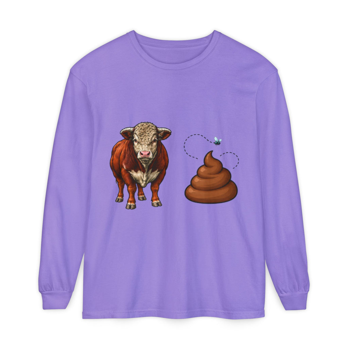 Bull & Poo Graphic Long Sleeve Tee