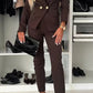 Lapel Button-Down Jacket & Slim-Fit Trousers Suit – 15 Colors XS–XXL