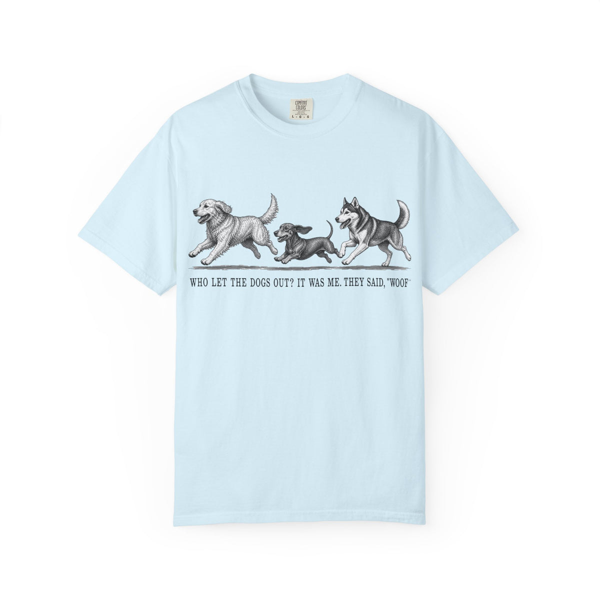 Dog Parade T-Shirt — "Who Let the Dogs Out?" Vintage Puppy Graphic Tee