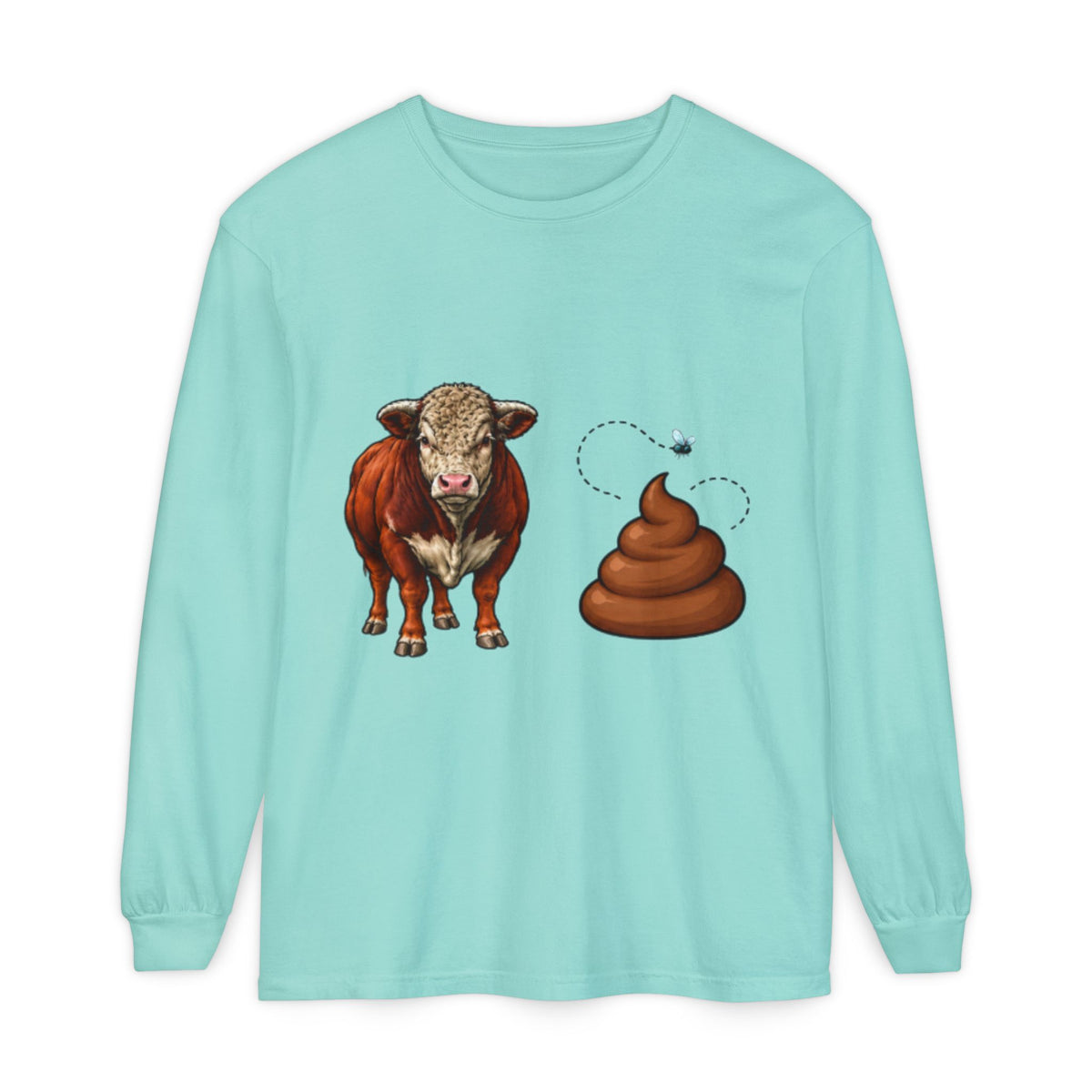 Bull & Poo Graphic Long Sleeve Tee