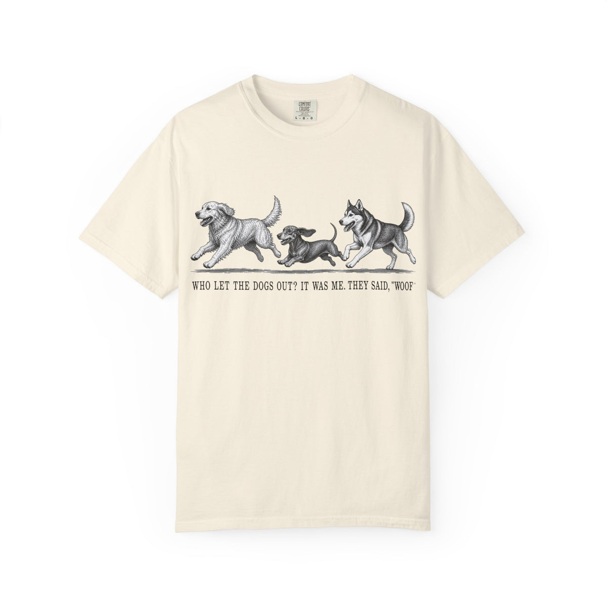 Dog Parade T-Shirt — "Who Let the Dogs Out?" Vintage Puppy Graphic Tee