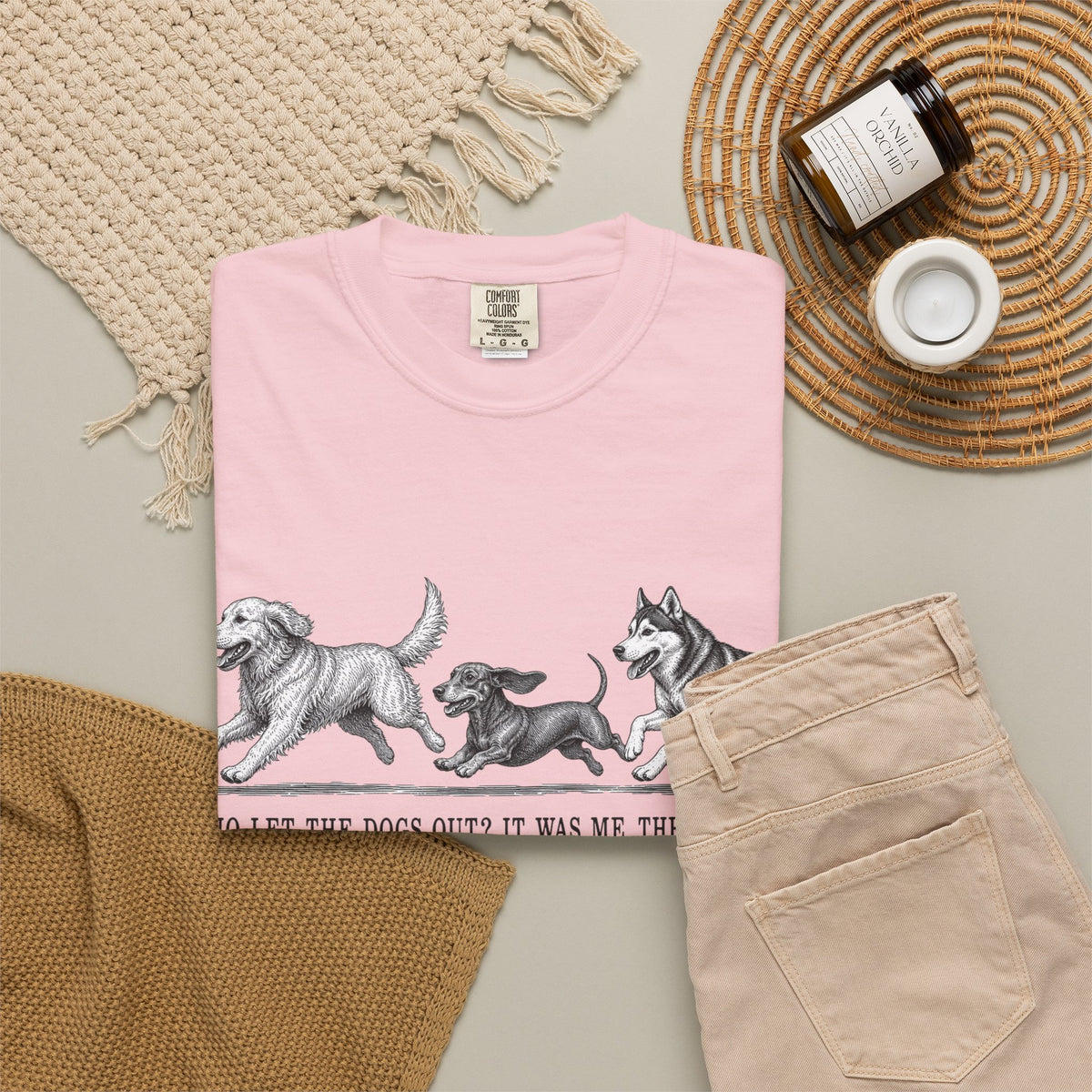 Dog Parade T-Shirt — "Who Let the Dogs Out?" Vintage Puppy Graphic Tee
