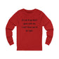 Unisex Jersey Long Sleeve Tee-Don't agree with me