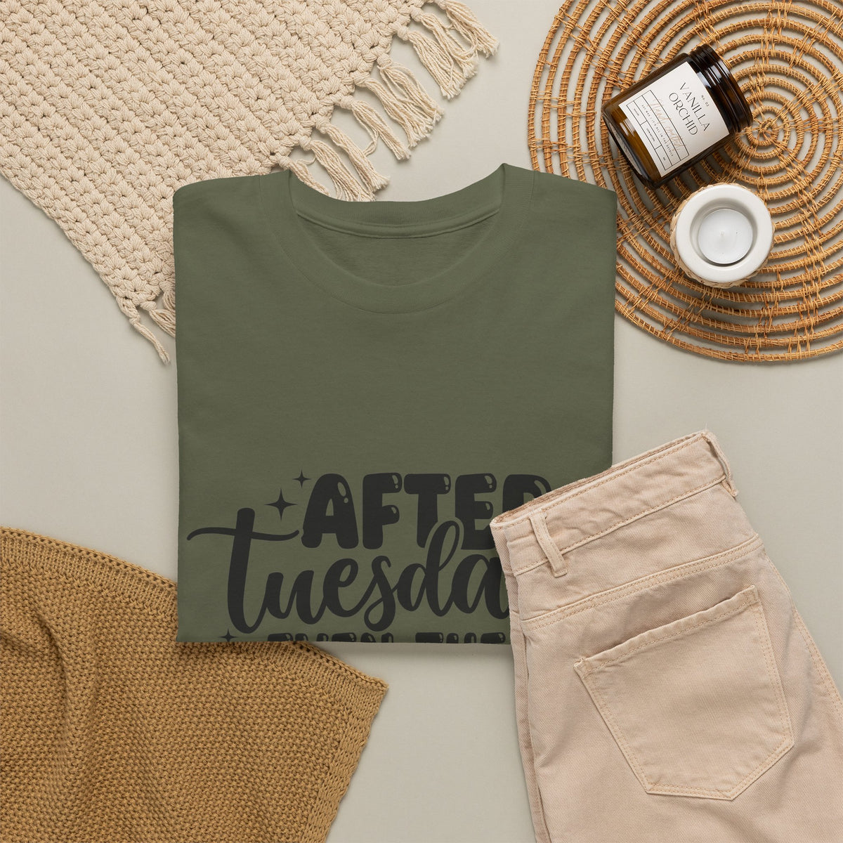 Graphic Tee — "After Tuesday Even The Calendar Says WTF" Funny Casual Shirt