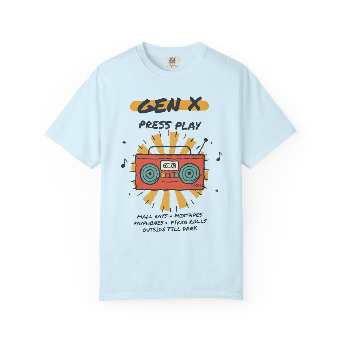 Press Play Boombox Music Graphic T-Shirt